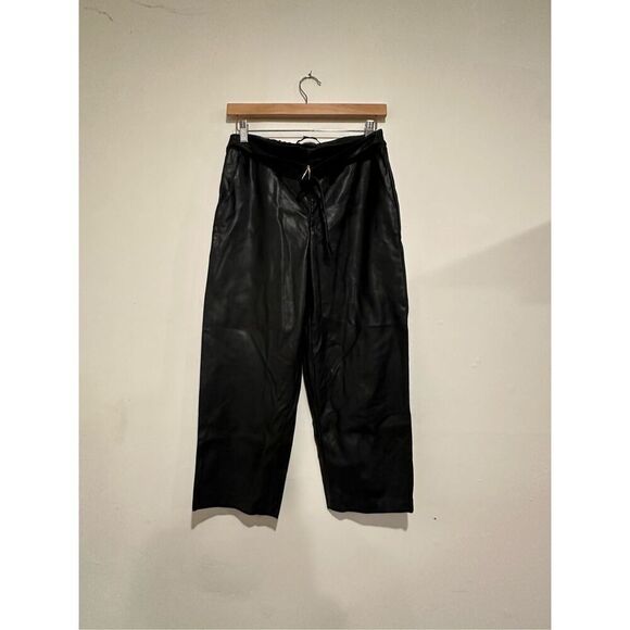 Marc New York Pleather Belted Cropped Womens Pants Size 6 - Picture 1 of 4